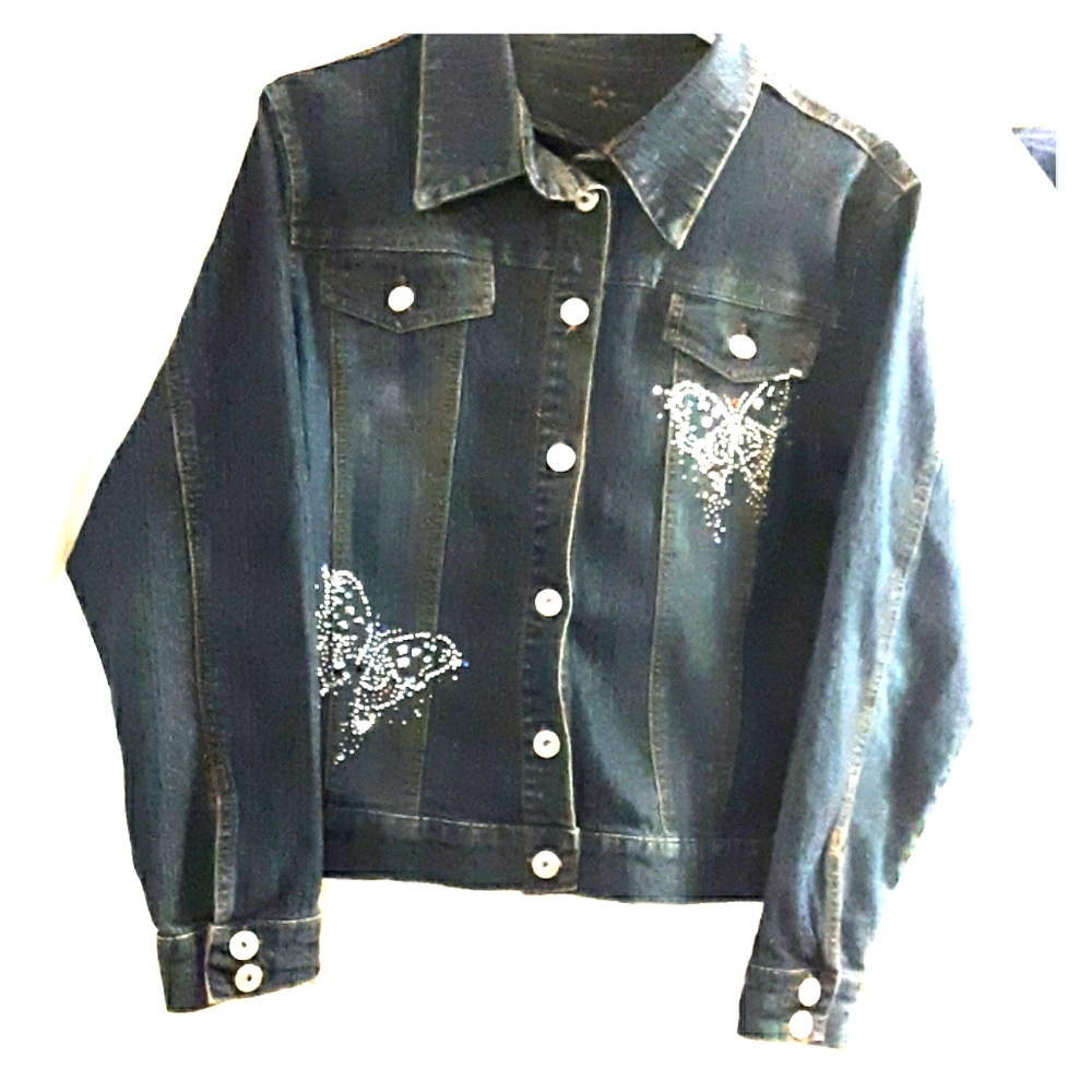 XL Teen or Adult S Arizona Jean Jacket with bling